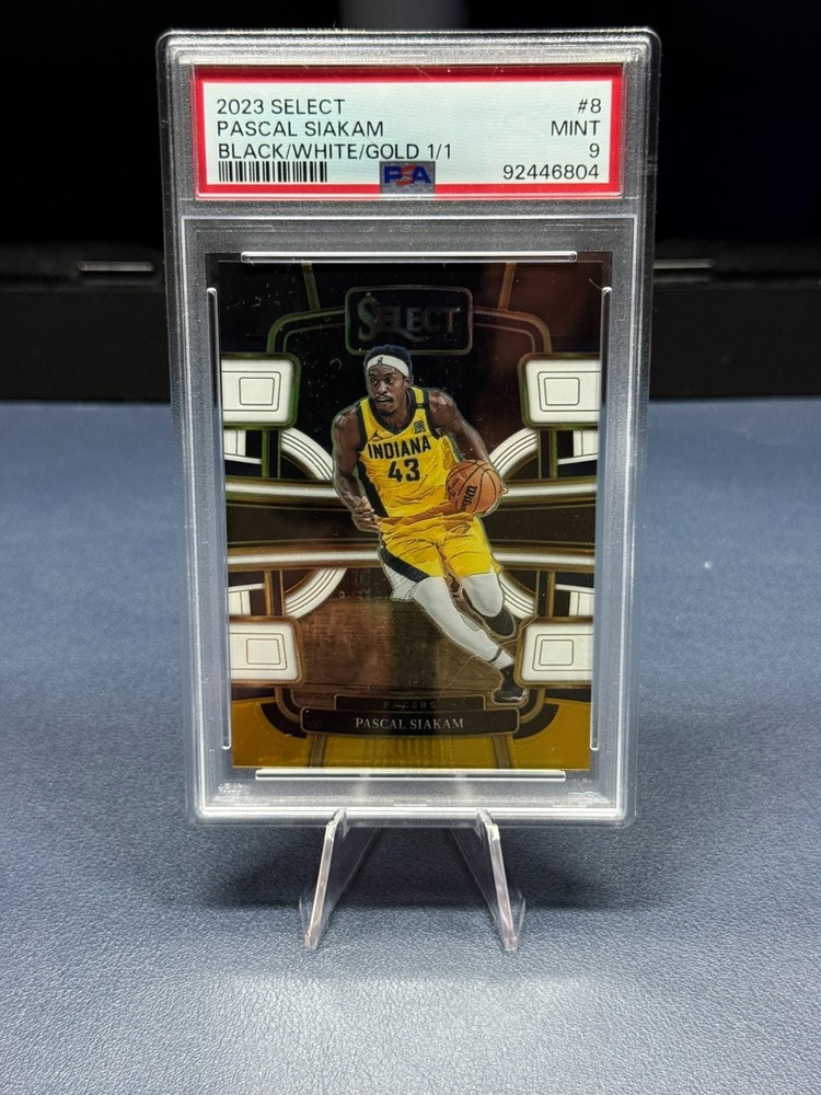 2023 Panini Select Pascal Siakam 1/1 Black White Gold Color Match PSA