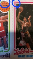 1980-81 Topps Magic J L Bird DR. J 139-174-34 RC Rookie