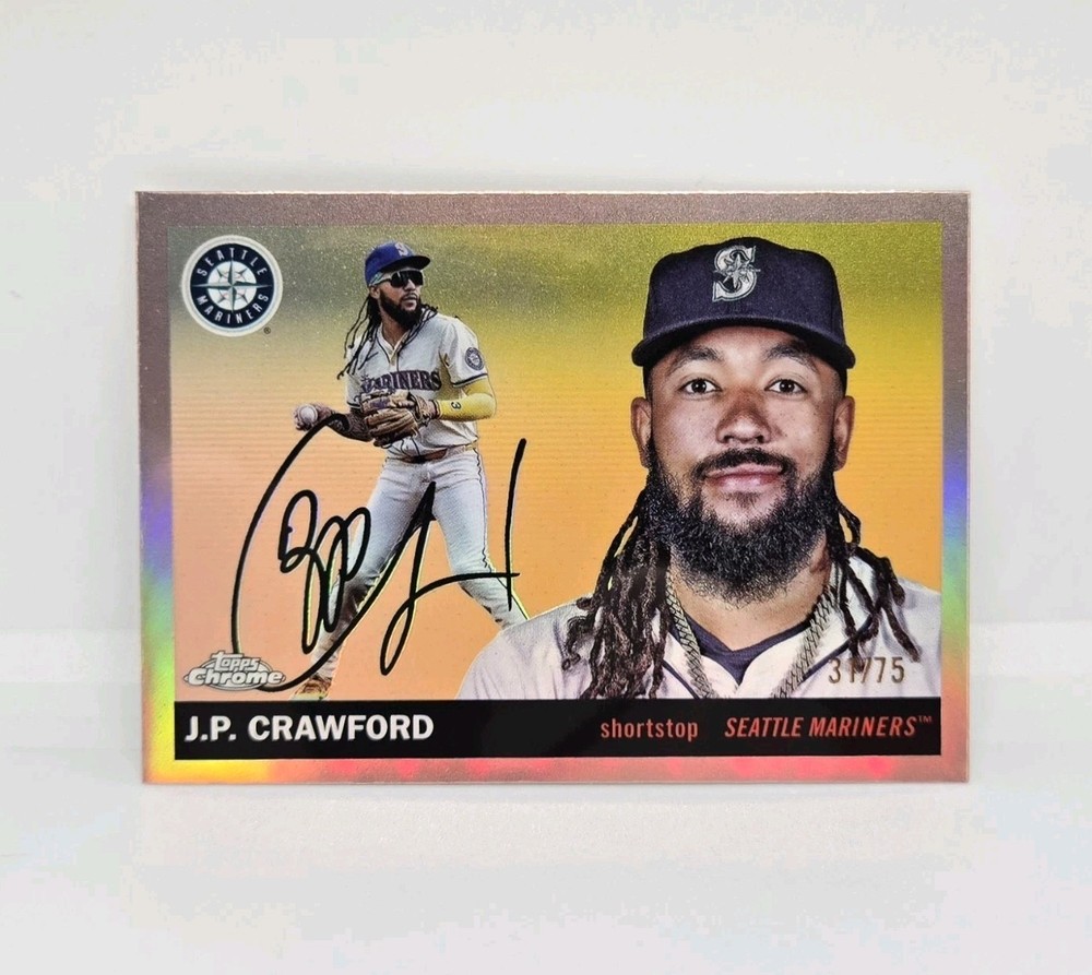 2025 Topps Chrome Platinum J.P. Crawford Rose Gold /75 Mariners