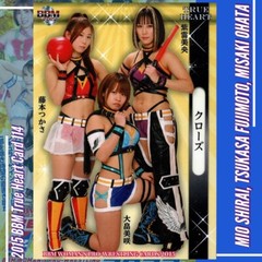 2015 BBM True Heart Wrestling Card 114 Mio Shirai Tsukasa Fujimoto Misaki Ohata