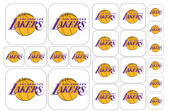 22 NBA Team Logo Stickers – Matte/Gloss Paper Options – 4 Different Sizes in One