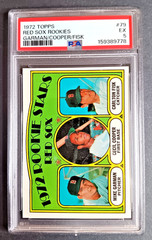 1972 Topps #79 Mike Garman Cecil Cooper Carlton Fisk ROOKIE PSA 5 Red Sox