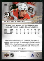 2025-26 Upper Deck Series 2 – Holiday Exclusive Easter #251 Olen Zellweger