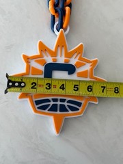 Connecticut Sun Oversized Necklace, Hype Turnover Chain WNBA HandMade 3D Printed