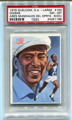 1979 Quelcom Large card U.S.A. 163 Jesse Owens PSA 8 OC NM-Mint Olympics Pop 2