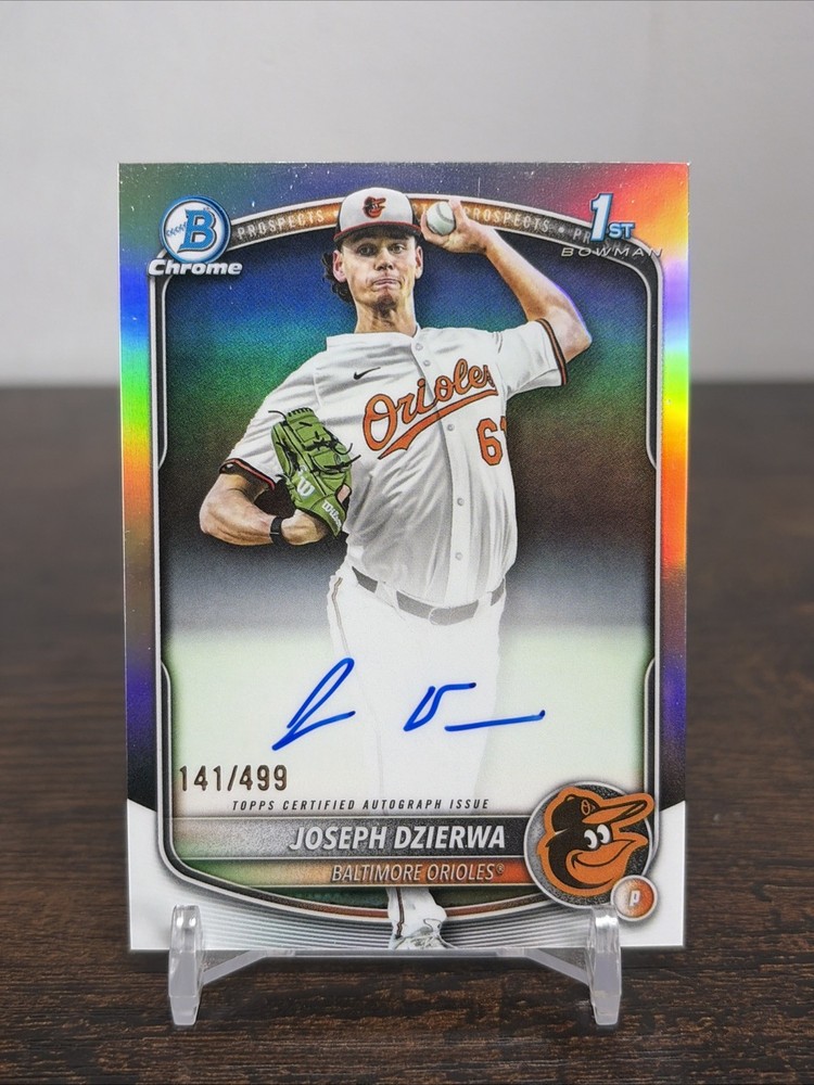 Joseph Dzierwa 2025 Bowman Chrome 1st Refractor Auto /499 CPA-JD Orioles
