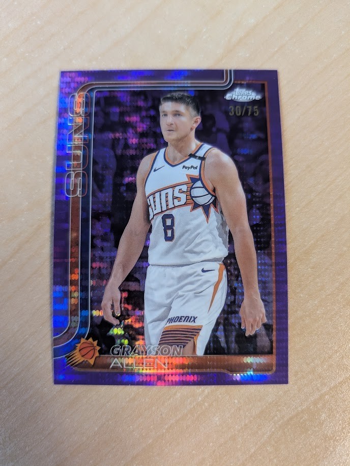 2025-26 Topps Chrome Grayson Allen Pulsar Purple Refractor #/75 Suns
