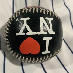 I Love New York NY BLACK W/ White Stitches Souvenir baseball collectible ball