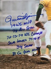 HOF Rollie Fingers Multiple Inscriptions Signed Auto 11×14 Photo PSA/DNA Holo