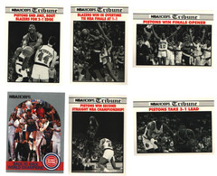 Pistons Win NBA Championship (6) 1990 Hoops Complete Set 337 338 339 340 341 342