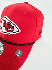 Kansas City Chiefs New Era Perfect 39Thirty SZ M/L Stretch Fit Hat Cap Red Rope