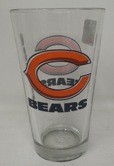 NFL Chicago Bears Football 16 Oz Pint Beer Drinking Glass 5 3/4&Prime; Tall