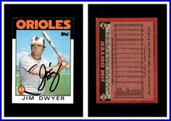 1986 Topps #653 Jim Dwyer Autographed Signed AUTO Baltimore Orioles