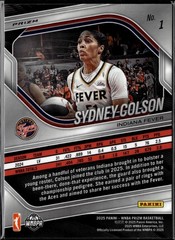 2025 Panini Prizm WNBA #1 Sydney Colson White Seismic Prizms