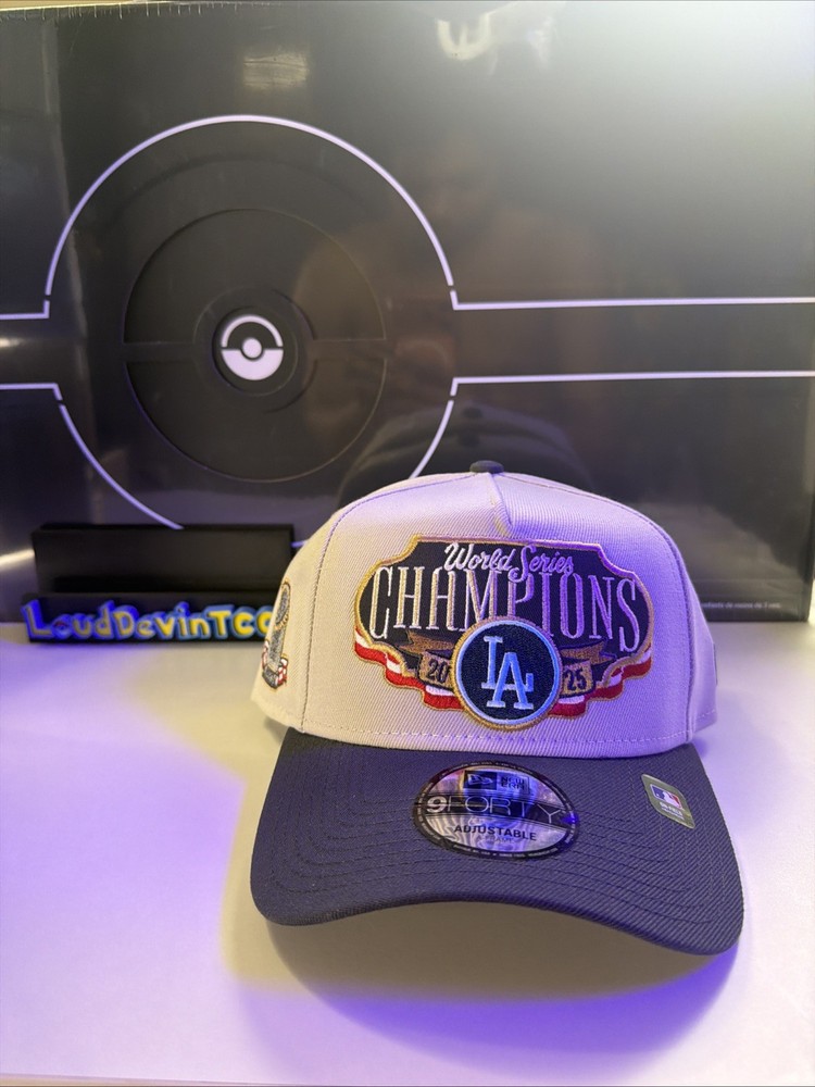 Los Angeles Dodgers New Era 2025 World Series Champions Locker 9FORTY Hat AFrame