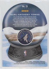 2020-21 Panini Crown Royale Sno Globe 85/99 Karl-Anthony Towns #25 s1i