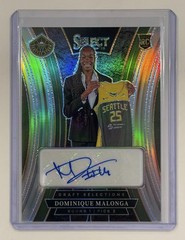 2025 Select WNBA Dominique Malonga Draft Selections Silver Prizm Auto
