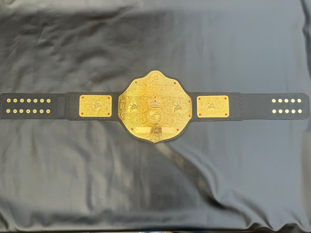 World heavyweight big gold championship belt wrestling replica tittle 2mm adult