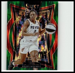 2025 Panini Select WNBA #44 Kelsey Mitchell Green Flash Prizms