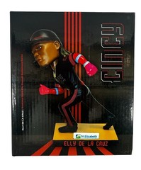 ELLY DE LA CRUZ CINCINNATI REDS SIGNED BOBBLEHEAD BECKETT COA 4W205160