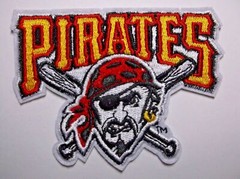 Pittsburgh Pirates Embroidered PATCH~3 1/2&Prime; x 2 3/4&Prime;~Iron Sew On~MLB~Ships FREE