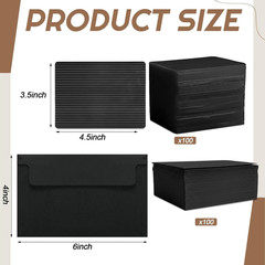 200 Pcs Trading Card Shipping Set 4 » X 6 » Card Envelopes and Shipping Protecto