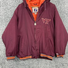 Vintage Virginia Tech Hokies Logo 7 Jacket Adult XL Puffer 90s Korea