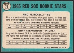 Rico Petrocelli Jerry Stephenson 1965 Topps RC Rookie #74 Boston Red Sox (EX) 🔥