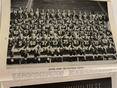 1960 NOTRE DAME vs NAVY Program NICK BUONICONTI Daryle LAMONICA Myron POTTIOS