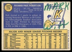 1970 Topps Rich Robertson (Crease/Ink On Back) San Francisco Giants #229