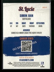 2026 St Lucie Mets Simon Juan RC Rookie New York Minor League DR