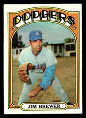 1972 Topps JIM BREWER #151 EX Los Angeles Dodgers