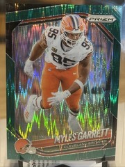 2025 Panini Prizm #73 Myles Garrett Green Shock Fat Pack Exclusive