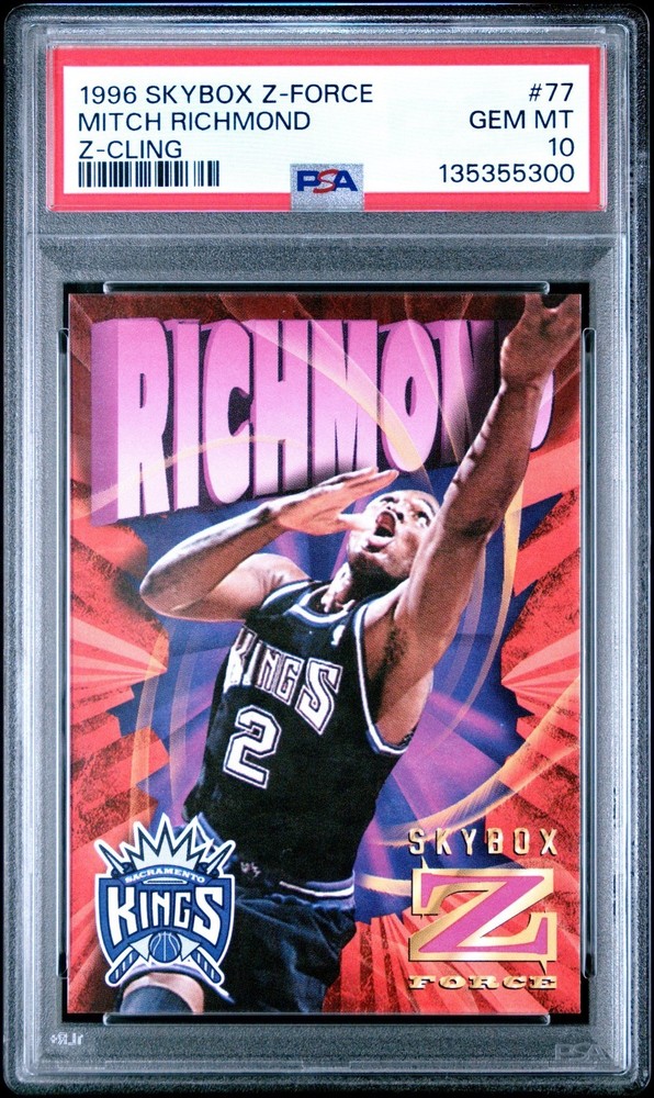 1996 SKYBOX Z-FORCE Z-CLING #77 MITCH RICHMOND PSA 10