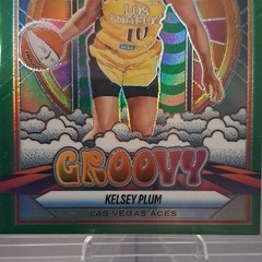 Kelsey Plum Panini 2025 Prizm WNBA Groovy Green Prizm Aces #5