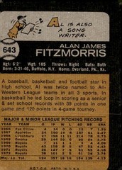 1973 Topps #643 Al Fitzmorris