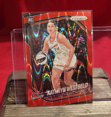 25 Panini Prizm WNBA Kathryn Westbeld Rookie #29 Red Seismic /249 Mercury