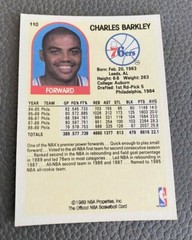 Charles Barkley 1989 Hoops #110 Card Philadelphia 76&rsquo;ERS