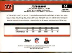2025 Topps Chrome #61 Joe Burrow Ray Wave Refractor