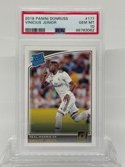 2018 Panini Donruss #177 VINICIUS JUNIOR Real Madrid Rated Rookie PSA 10 Gem
