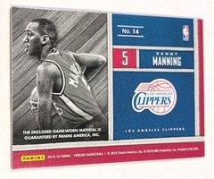2015-16 Panini Threads – Century Greats Threads Danny Manning #14 /199 (MEM)