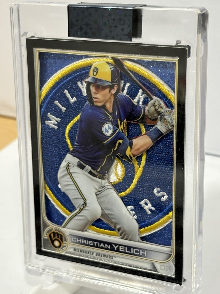 Christian Yelich Custom novelty art Handmade Milwaukee Brewers patch CARD