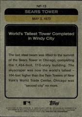 2022 Topps Heritage #NF-13 Sears Tower Completed in Chicago News Flashbacks