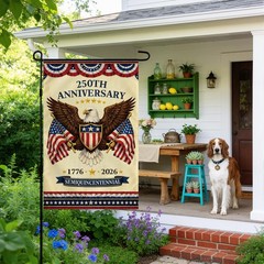 4th of July Decorations – 250th Anniversary 12 x 18 inches, Red and Blue