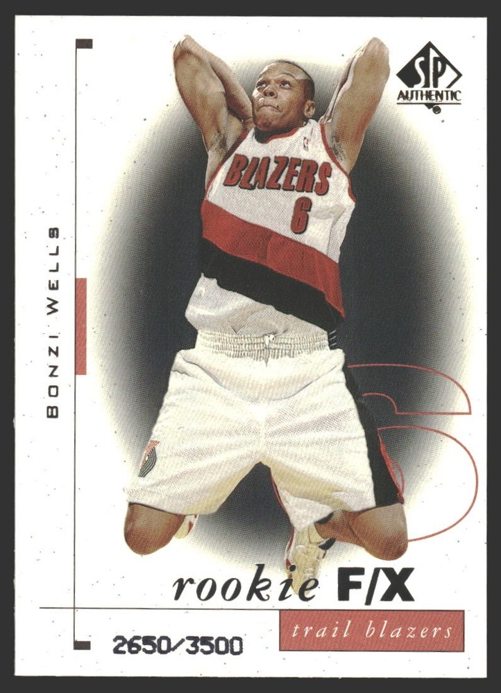 Bonzi Wells #101 1998-99 SP Authentic Portland Trail Blazers SN/3500,RC