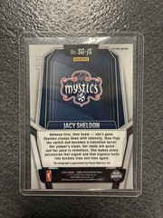 Panini 2025 Prizm WNBA Signatures Jacy Sheldon Mystics SG-JS Red Prizm /99 Auto