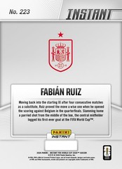 2026 Panini Instant FIFA World Cup #223 Fabian Ruiz Spain PRESALE