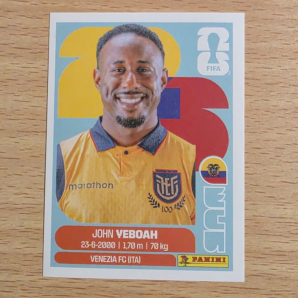 2026 Panini FIFA World Cup Sticker John Yeboah #ECU 14 Ecuador