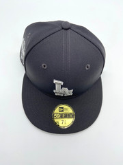 Gray LA Los Angeles Dodgers Hat New Era 59FIFTY Graphite Fitted Cap World Series