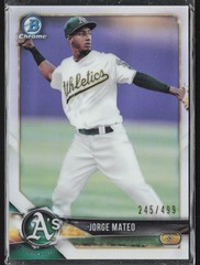 2018 Bowman #BCP95 Jorge Mateo Chrome Prospects Refractor #/499 SN